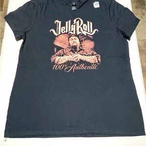 Jelly Roll - Authentic Graphic Tee Black Gildan Softstyle - Women’s XL